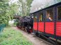 The historic narrow-gauge steam locomotive from ÃÂ»nin to Gasawa leaves the station in Biskupin